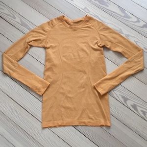 Orange LuLulemon Long Sleeve Running Shirt